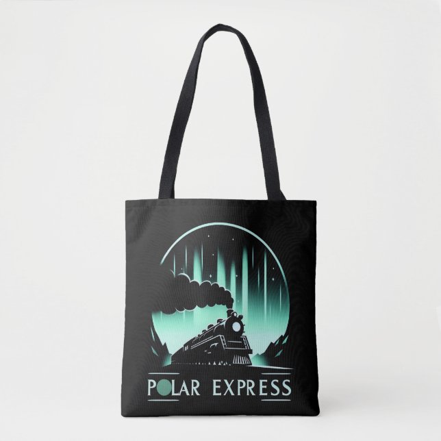 Bolsa Tote Na moda Polar Express Train Design (Frente)