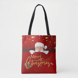 Bolsa Tote Na moda Santa Claus Feliz Natal
