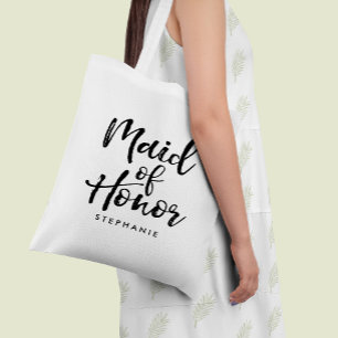 Bolsa Tote Na moda Script "Madrinha de casamento" Personaliza