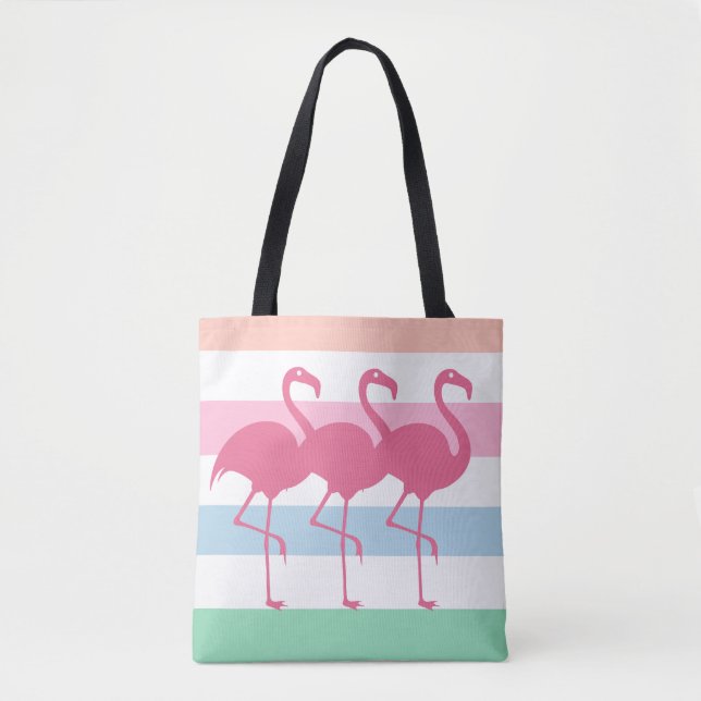 Bolsa Tote Na moda Tropical Flamingo (Frente)