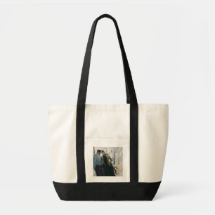 Bolsa Tote Na plataforma (óleo em canvas)