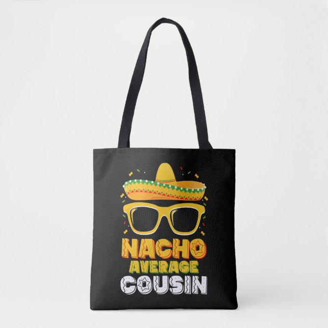 Bolsa Tote Nacho Média Cousin Family Cinco De Mayo (Frente)
