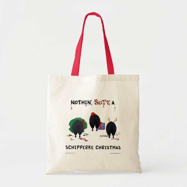 Bolsa Tote Nada termina um Natal do Schipperke (Frente)