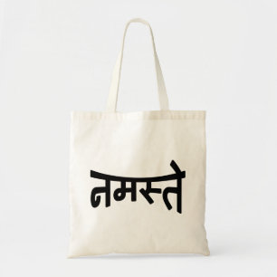 Bolsa Tote Namaste (न म स् ते) - Script Devanagari