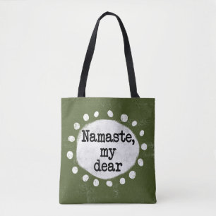 Bolsa Tote Namaste My Caro - Barra de Toques Verde