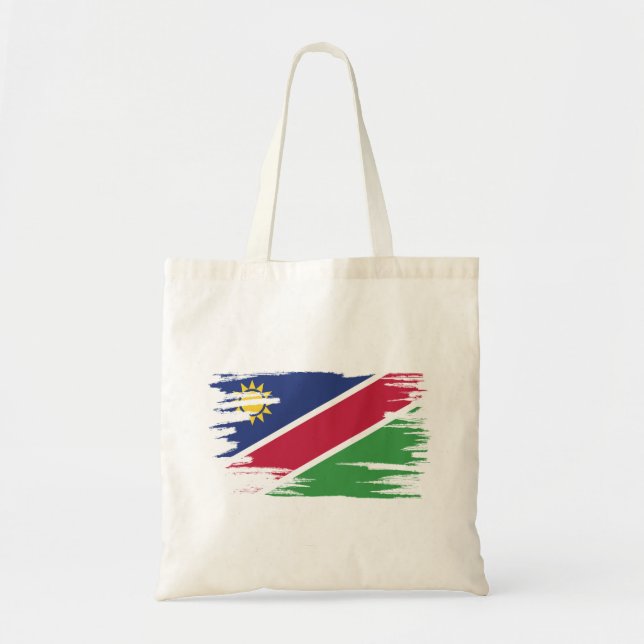 Bolsa Tote Namíbia Flag Brush Art (Frente)