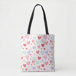 Bolsa Tote Namorados de Aquarela Brilhante