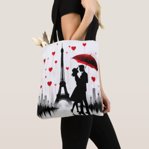 Bolsa Tote Namorados de Torre Eiffel em Paris