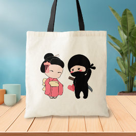 Bolsa Tote Namorados Ninja e Geisha