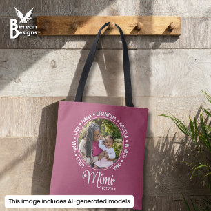 Bolsa Tote Nana Avó Gigi MIMI Estabelecida Personalizada