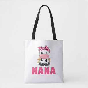 Bolsa Tote Nana Cow Cute Farmer Covarinho Cozinhado Matando F
