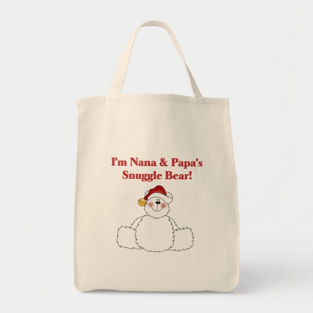 Bolsa Tote Nana e Papa's Snuggle Bear T-shirts e presentes (Frente)