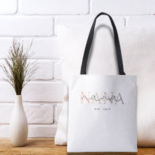 Bolsa Tote Nana Personalizada Avó Elegância Floral