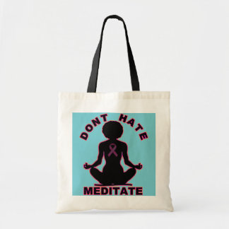 Bolsa Tote Não deie meditate consciência do cancro da mama