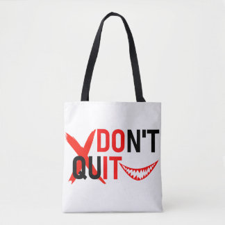 Bolsa Tote NÃO DESISTA – Design de Motivação Vermelho Ousado