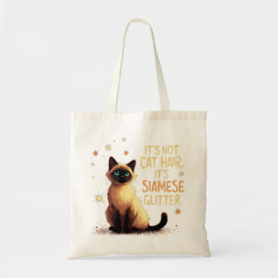 Bolsa Tote Não é Cabelo de Gato, é Glitter Siamês