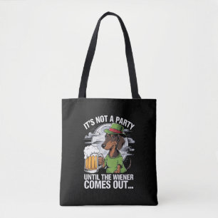 Bolsa Tote Não é uma Festa até Wiener Cerveja Irlandesa Dachs