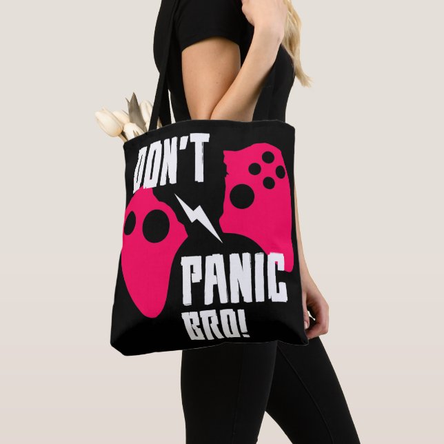 Bolsa Tote Não entre em pânico, mano game (Close Up)
