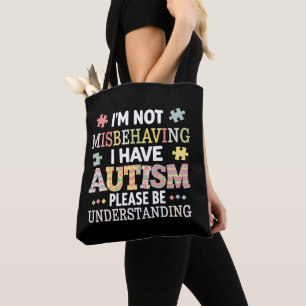 Bolsa Tote Não Estou Me Comportando Mal, Eu Tenho Conscientiz