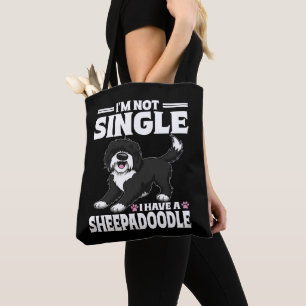 Bolsa Tote Não Estou Solteiro Tenho Um Amante Sheepadoodle