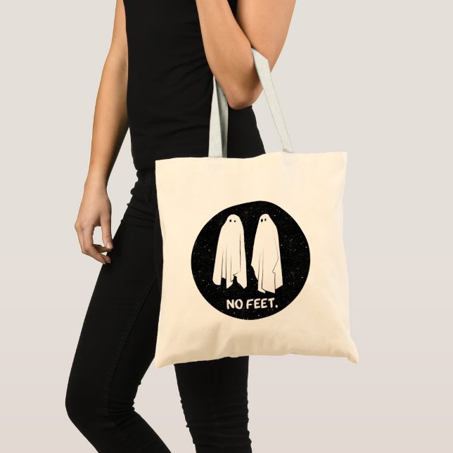 Bolsa Tote Não há Gótico monocromático fantasma de pés (Frente (produto))