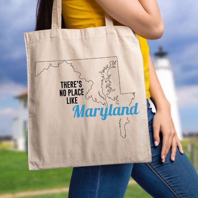 Bolsa Tote Não há lugar como Maryland, Saco Tote, Presente Mã (Criador carregado)