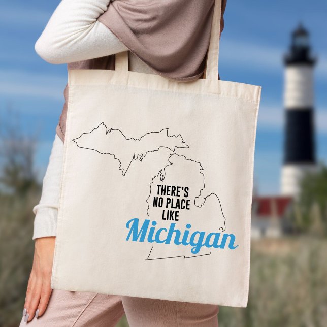 Bolsa Tote Não há lugar como Michigan, Tote Bag, Mamãe Gift (Criador carregado)