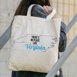 Bolsa Tote Não há lugar como Virginia, Tote Bag, Mamãe Gift