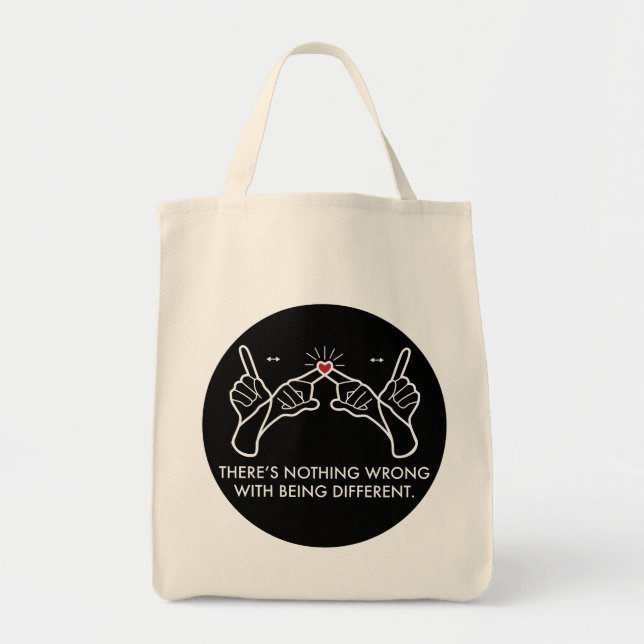 Bolsa Tote Não há nada de errado em ser diferente (Frente)