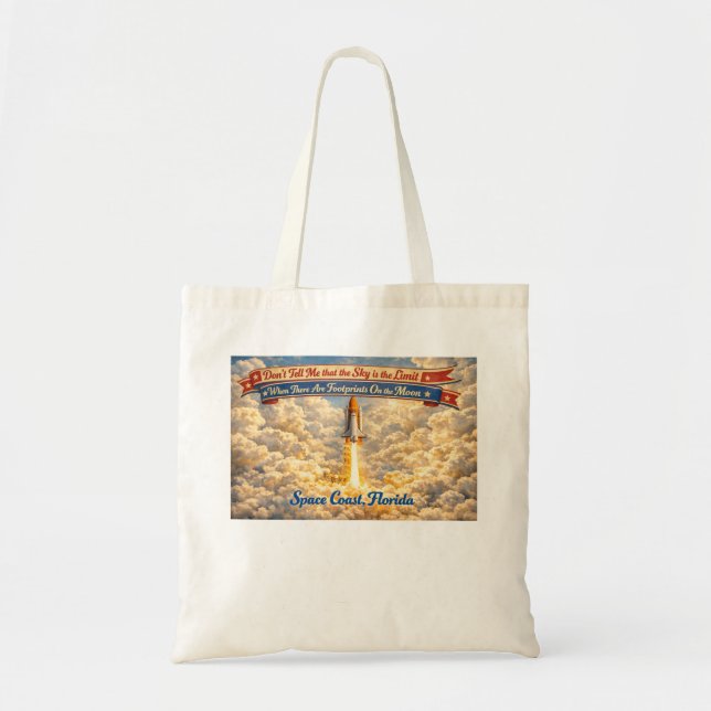 Bolsa Tote "Não Me Diga Citação Espacial" (Frente)