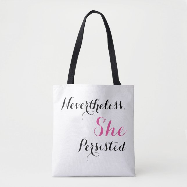 Bolsa Tote Não obstante, persistiu (Frente)
