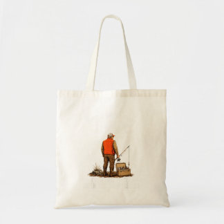Bolsa Tote Não Pare de Pescar Quando Ficar Velho Humorístico 