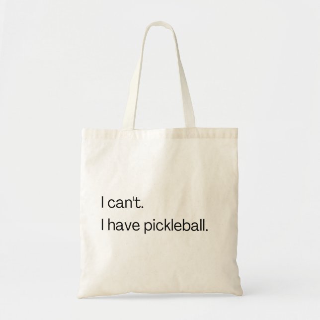 Bolsa Tote Não posso comer picleball (Frente)