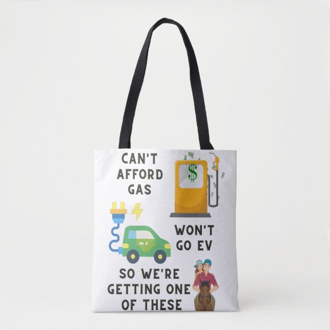 Bolsa Tote Não posso pagar gás ou VE então comprar um present (Frente)