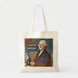 Bolsa Tote Não posso viver sem livros. por Thomas Jefferson