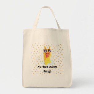Bolsa Tote Não-Prob-Llama Engraçado Llama com Estrelas