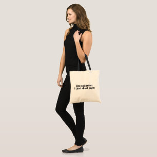 Bolsa Tote Não quero dizer que não me importo com a moça tran