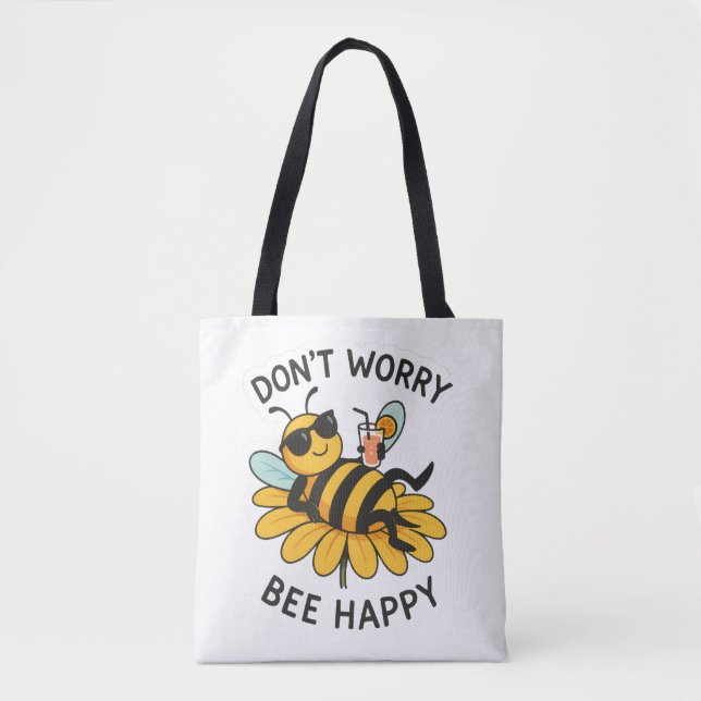 Bolsa Tote Não se preocupe, seja feliz (Frente)