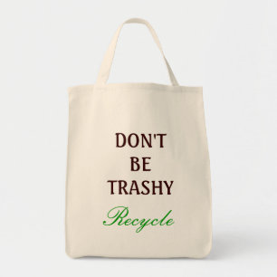 Bolsa Tote Não seja inútil, reciclar