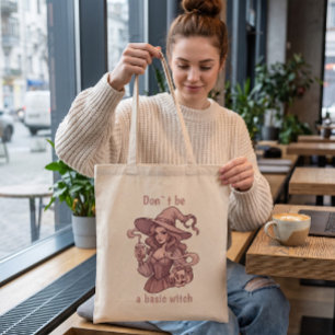 Bolsa Tote Não Seja uma Bruxa Básica - Chá de Boba Sassy e Ca