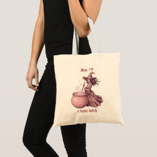 Bolsa Tote Não Seja Uma Bruxa Básica Potion Rosa Vintage Sass