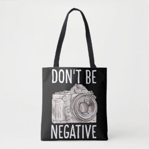 Bolsa Tote Não seja uma câmera engraçada negativa para fot