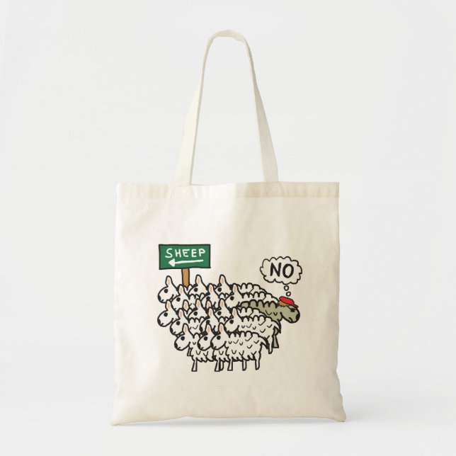 Bolsa Tote Não seja uma ovelha (Frente)