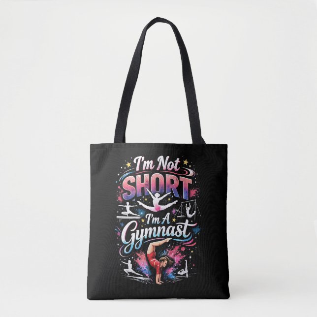 Bolsa Tote Não Sou Baixa, Sou Ginasta (Frente)