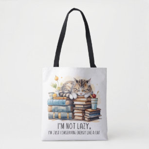 Bolsa Tote Não sou Gato Preguiçoso