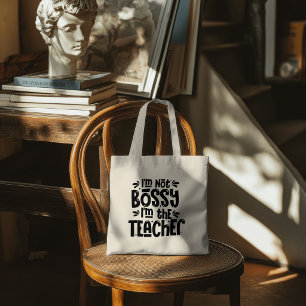 Bolsa Tote Não sou mandona, sou a professora Citação