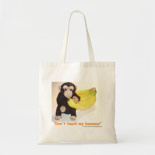 Bolsa Tote Não toque em meu saco do almoço do macaco do