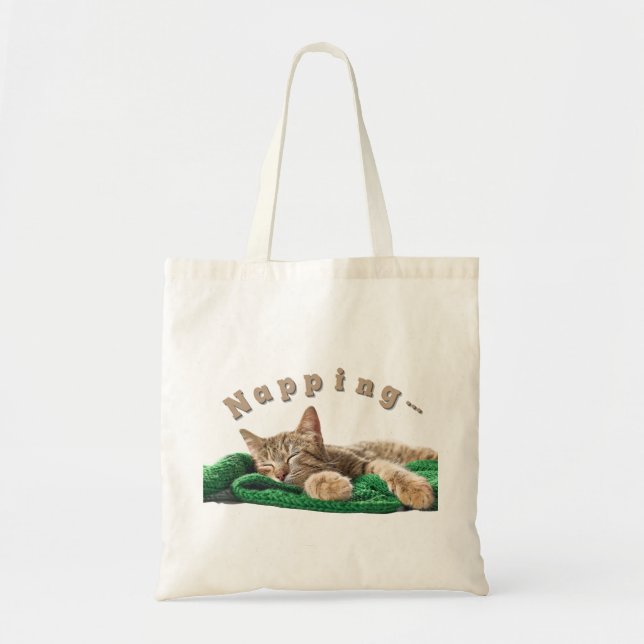 Bolsa Tote Napping cat  (Frente)