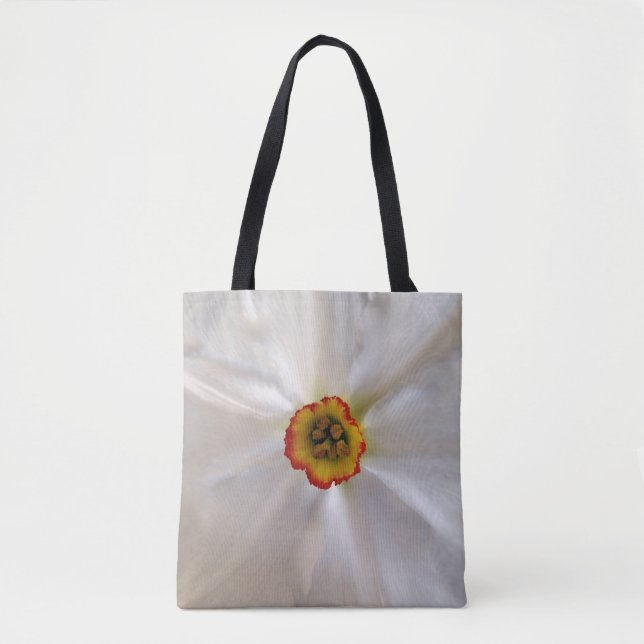 Bolsa Tote narciso branco pérola (Frente)