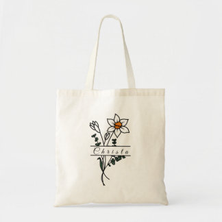 Bolsa Tote Narciso Personalizado de Dezembro
